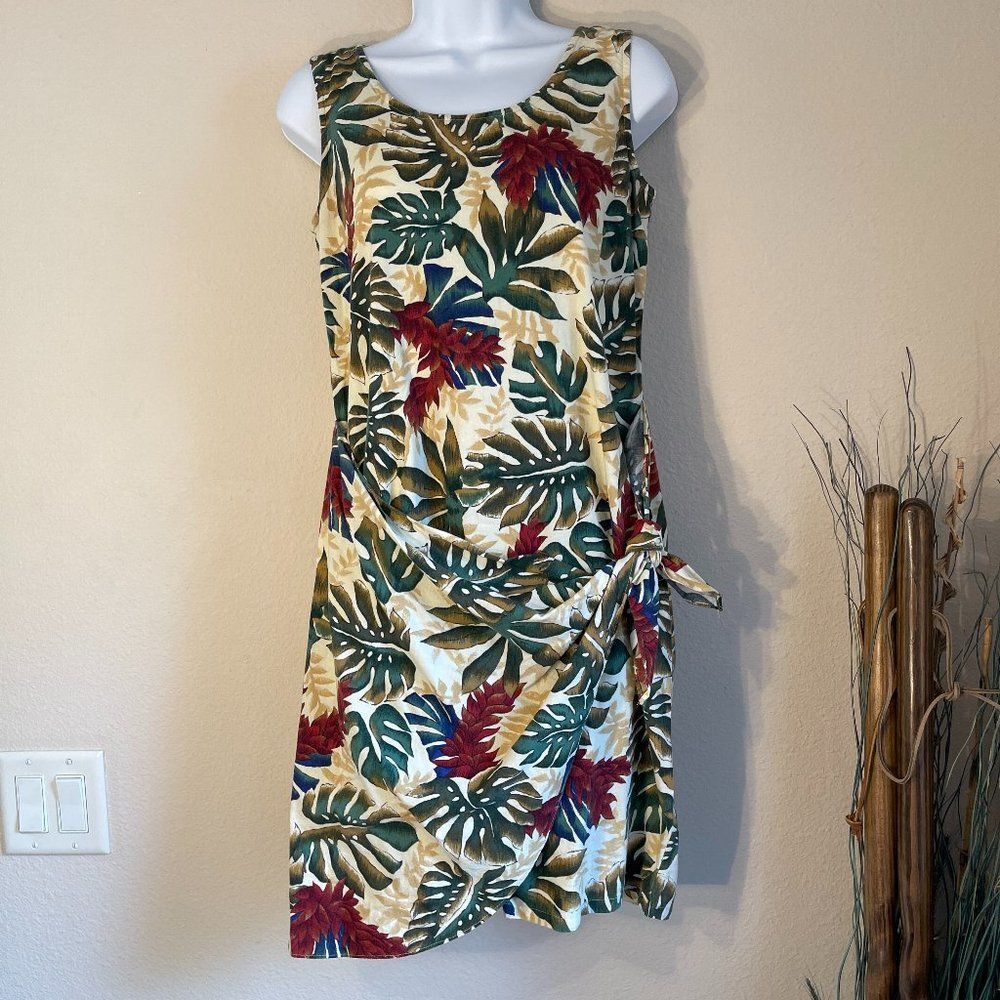 Hilo Hattie Wrap Dress Vintage tropical sleeveless Tank S